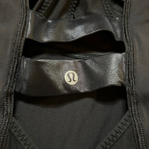 Lululemon Ready Set Sweat Tank Top Size 2 Mesh Cutout Cycling Gym Tennis Yoga - Picture 3 of 5